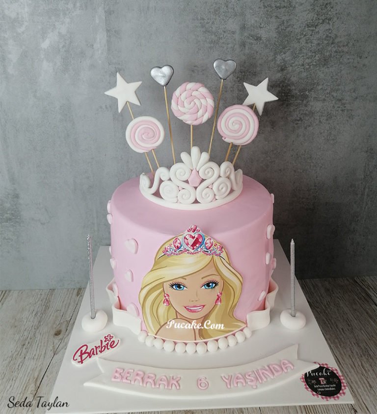 Barbie Butik Kişiye Özel Doğum Günü Pastası Pucake